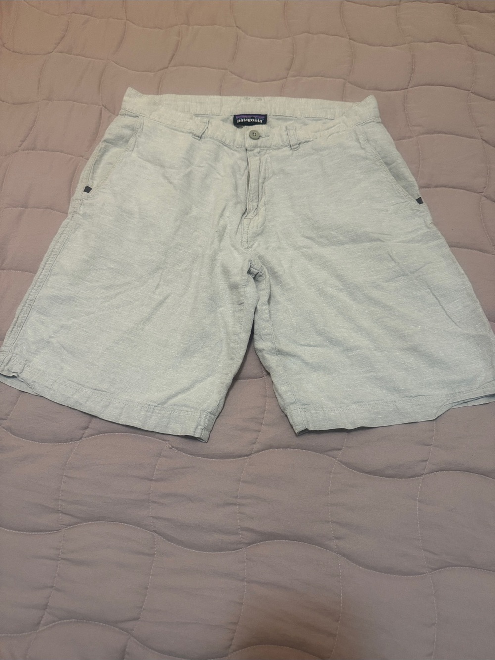 Patagonia Men’s Light Gray Flat Front Casual Shorts